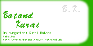 botond kurai business card